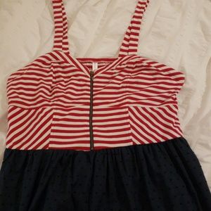 Xhilaration Red white and blue dress